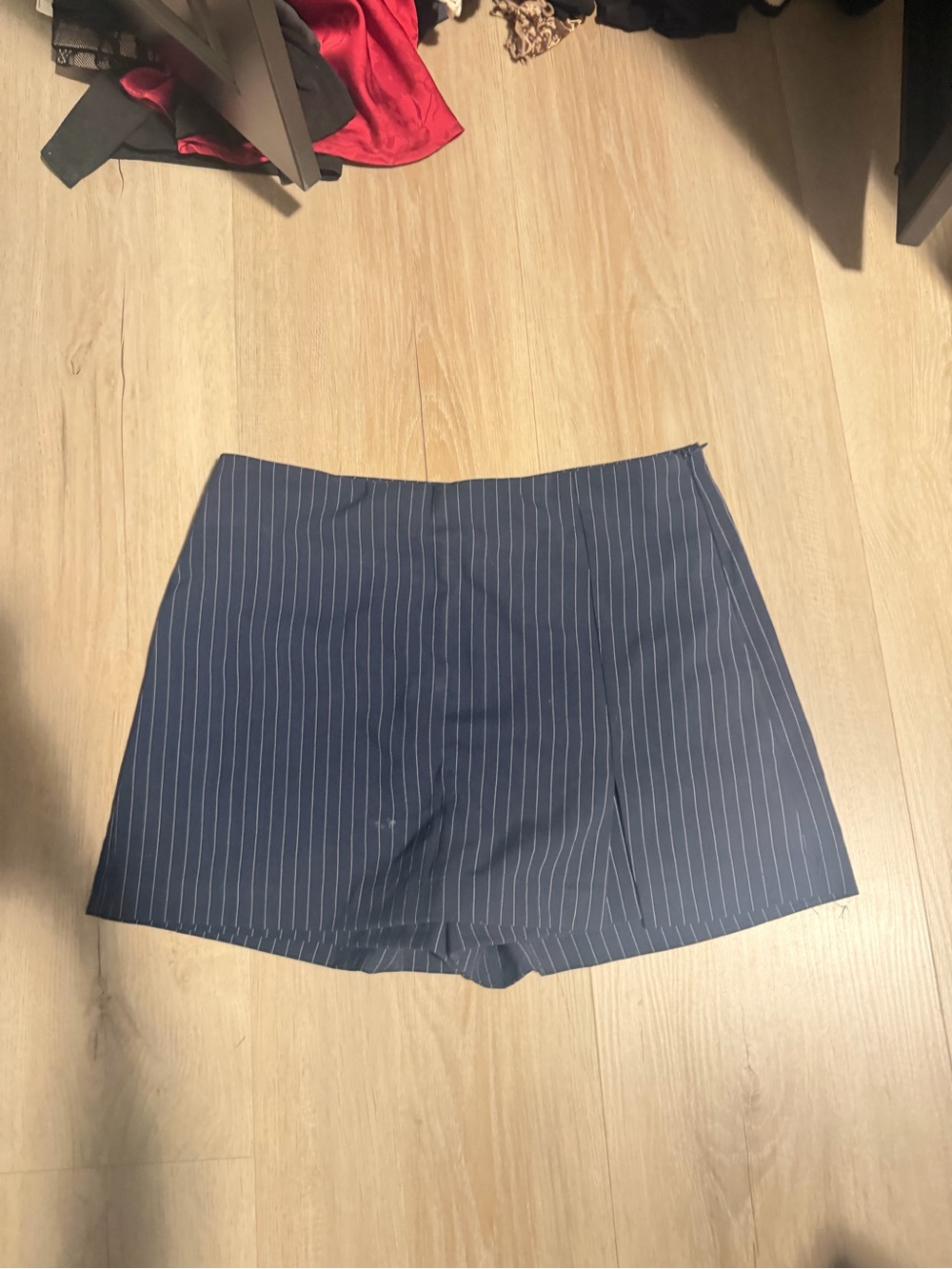 Navy Pinstripe Women's Skort